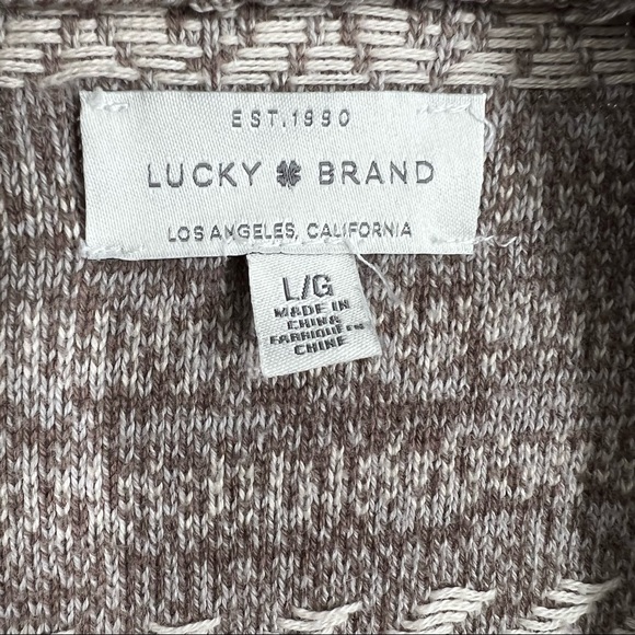 Lucky Brand Geo Stitch Cardigan Sweater size L - Picture 12 of 12